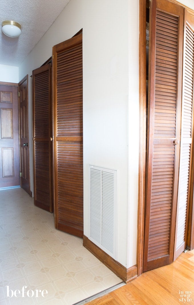 how to paint over stained louvered doors