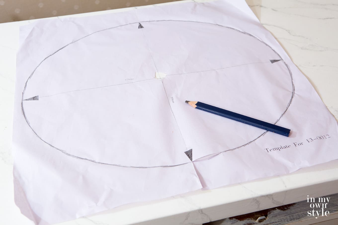 Sink template for bathroom vanity