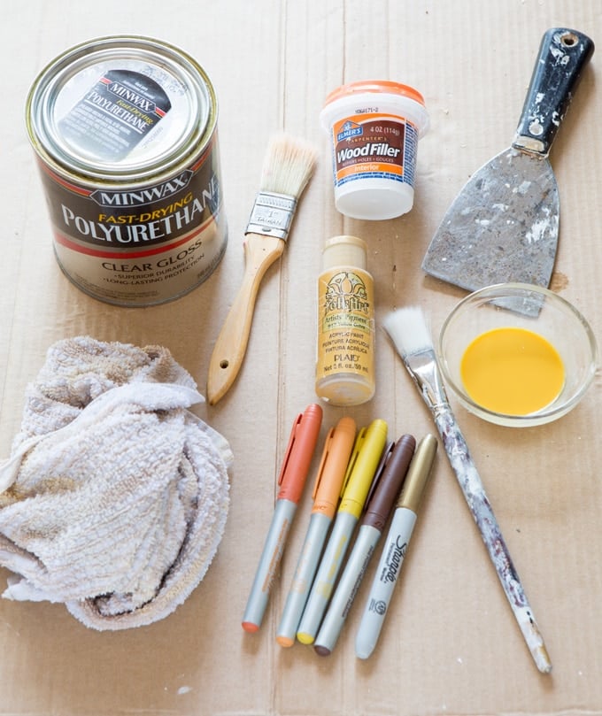 supplies need to fix a damaged hardwood floor