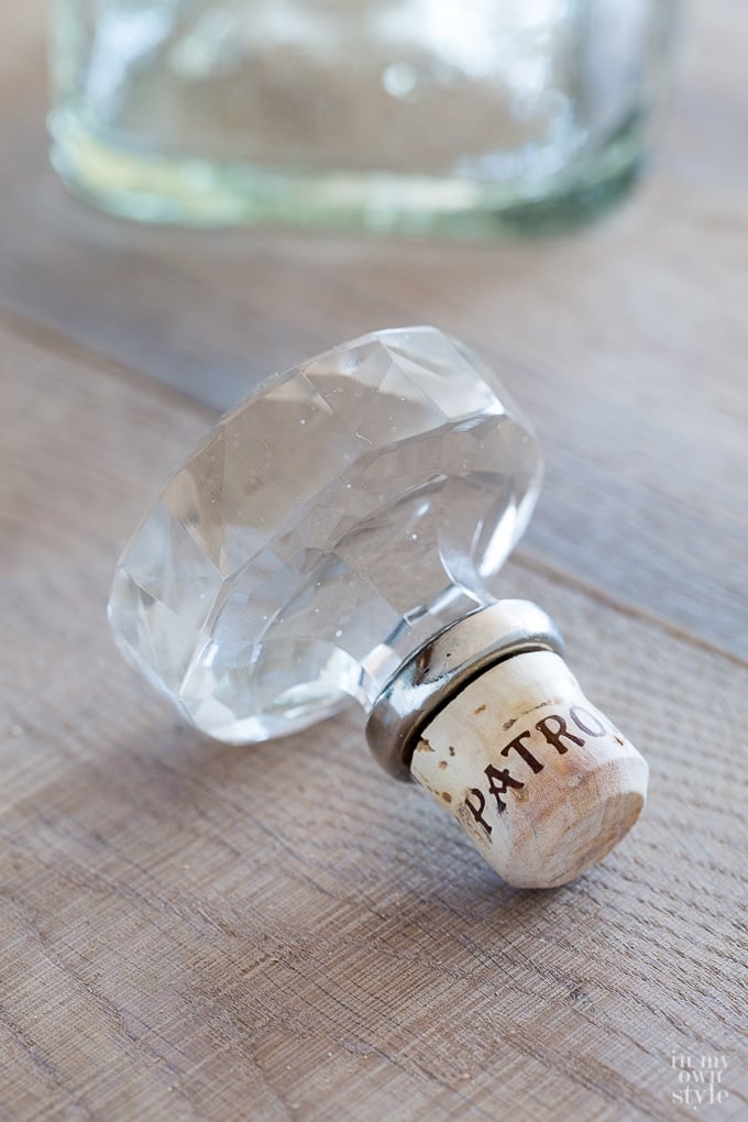 Glass doorknob into a bottle stopper