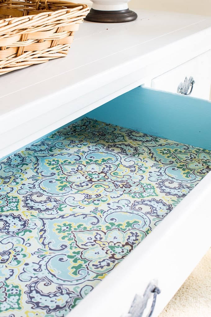 How to line a drawer with fabric