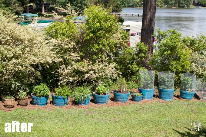 how to age planters with paint