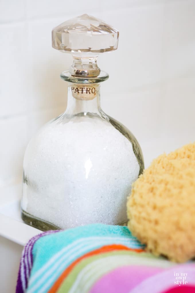 Repurposed glass doorknob into decorative bottle stopper