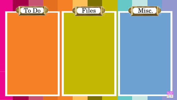 Computer desktop background or organizing files