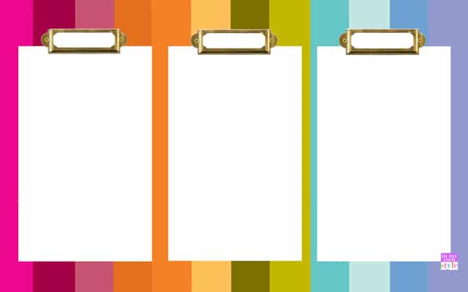 Blank label desktop screen organizer
