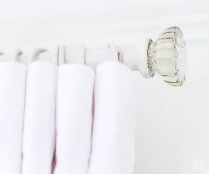How to make curtain rod finials using glass door knobs