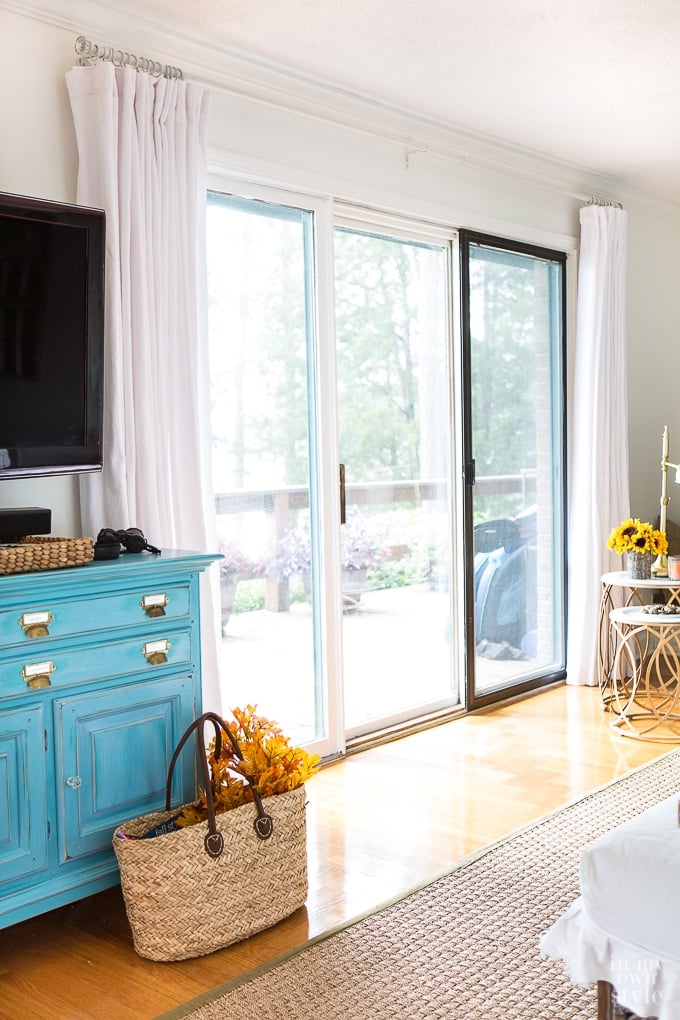 How to make extra wide drapes to cover a sliding glass door