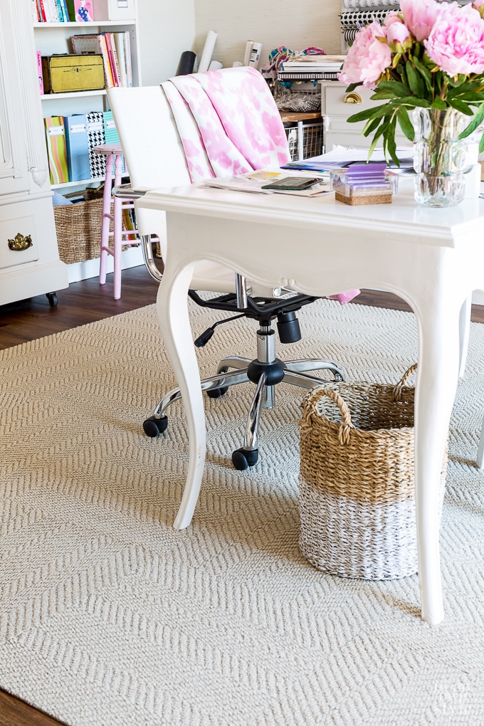 FLOR area rug in home office