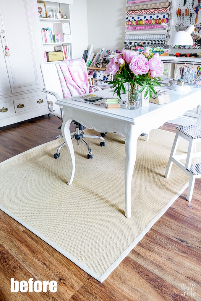 Studioffice before FLOR rug was installed