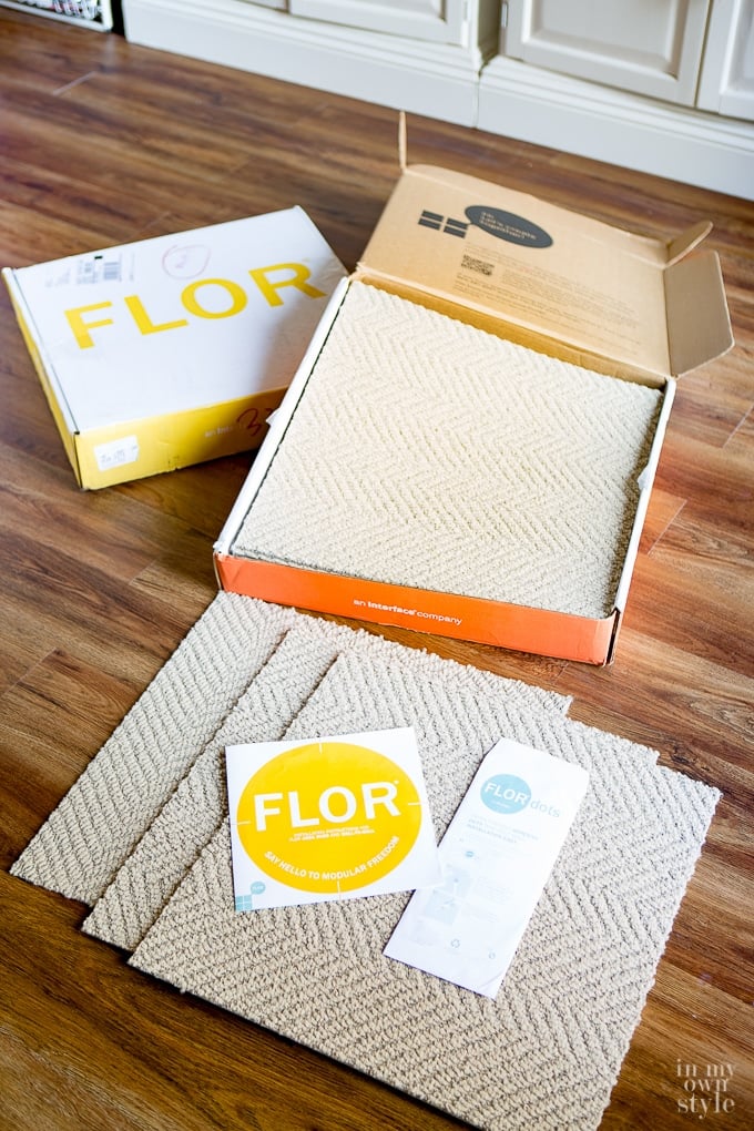 FLOR rug tiles. Suit Yourself in the color Flax