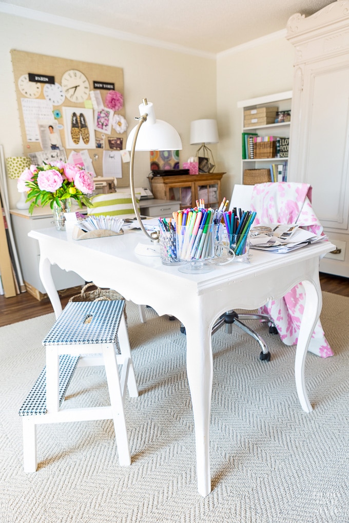 In My Own Style's studioffice with FLOR modular rug tiles
