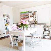 FLOR modular rug tiles. They are amazing! So many choices to create your own design, and very easy to install. I use it in my craft room since cleaning is a breeze. If you have pets or kids...this is the rug for you.