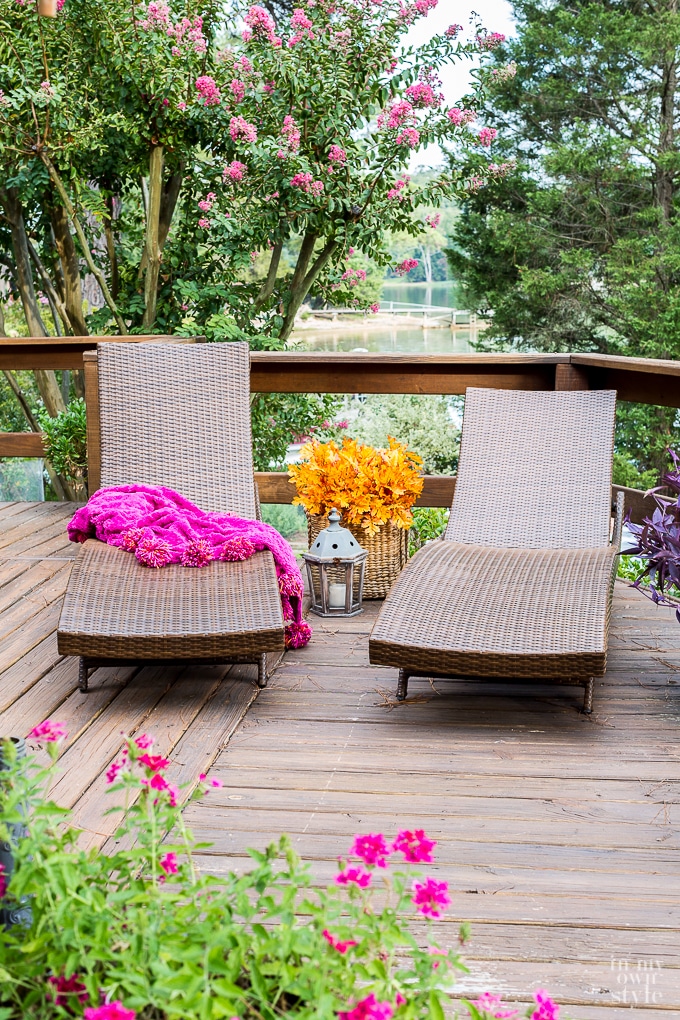 Fall deck decor