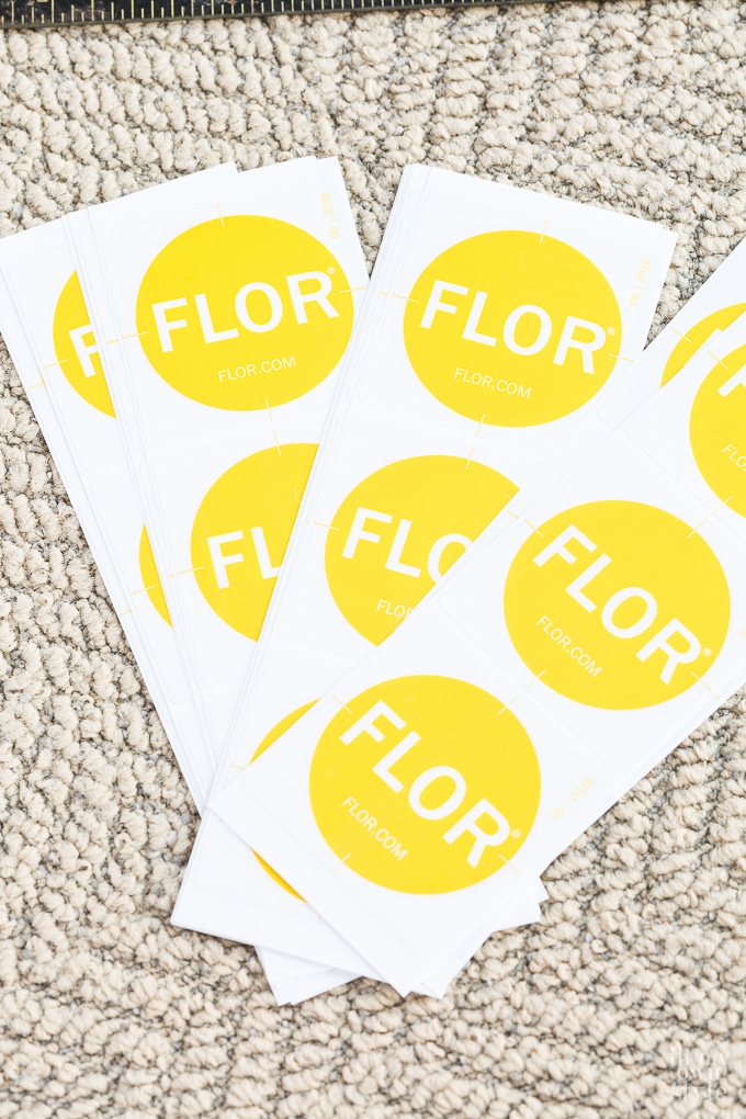 FLOR area rug adhesive dots