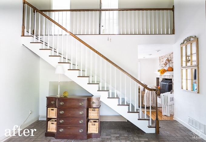 Foyer staircase Makeover AFTER