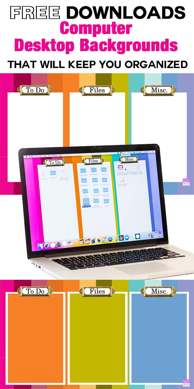 Computer organization. Free downloadable desktop organizing backgrounds that will help you keep your computer's desktop organized and....pretty. 