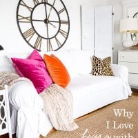 How to happily live with and clean white slipcovers on your sofa and chairs.