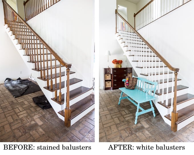How to stain staircase balusters