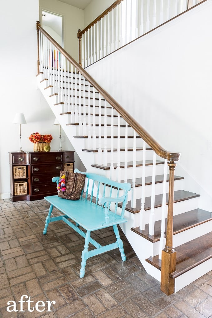 Updated staircase makeover on a budget