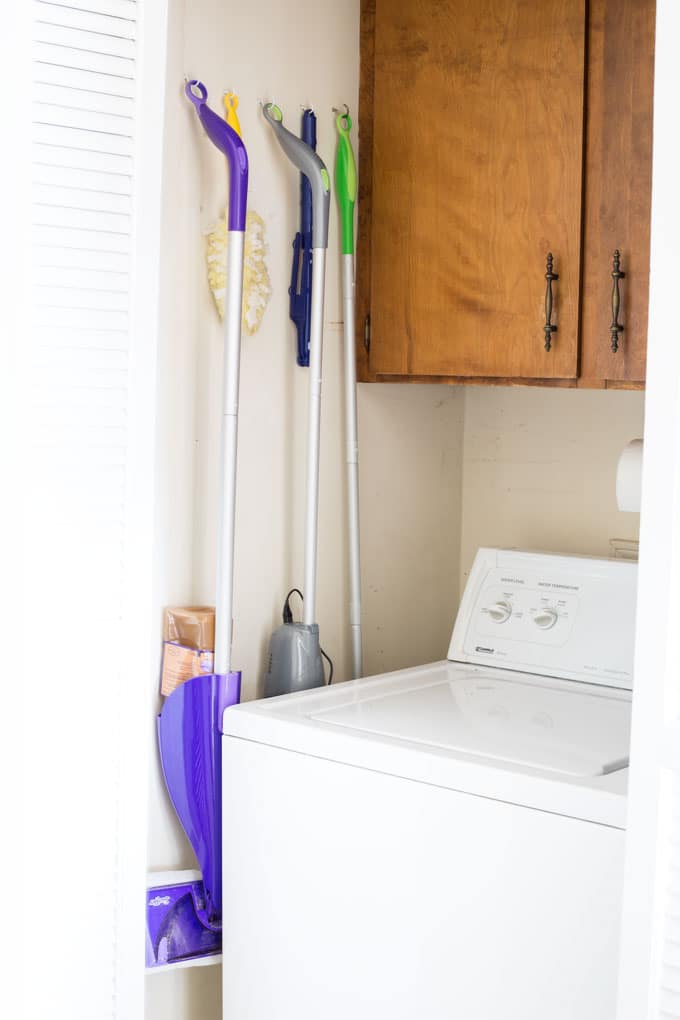 Cleaning closet organizing tips