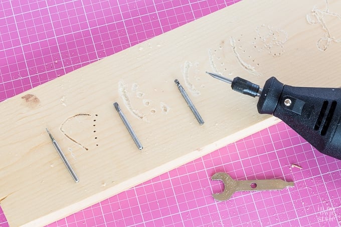 dremel-drill-bit-needed-to-carve-a-monogram-into-wood