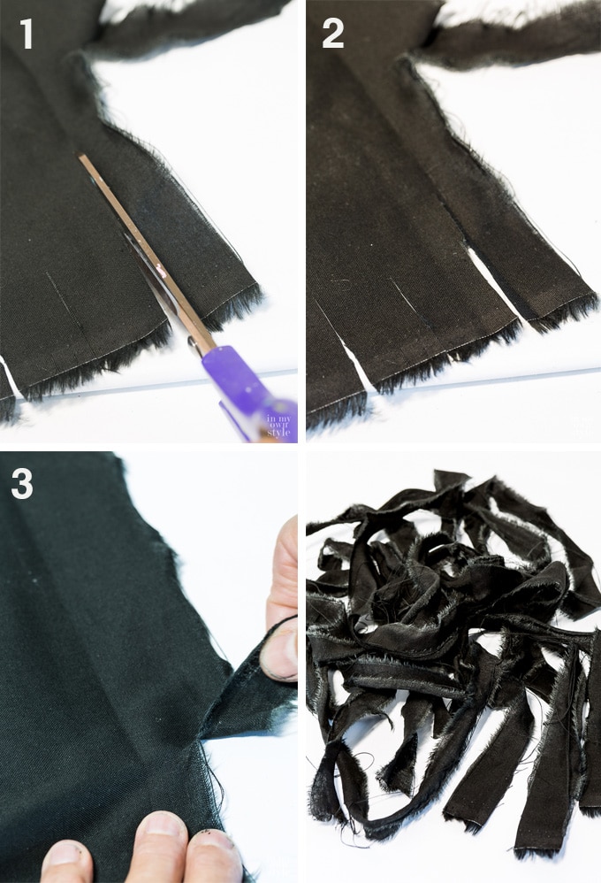 how to rip fabric into strips