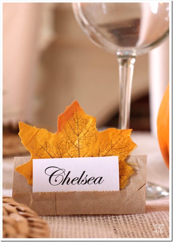Quick and easy place cards for table setitngs