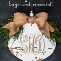 How to carve a monogram into a wooden cut out ornament to decorate your house or give as Christmas gifts