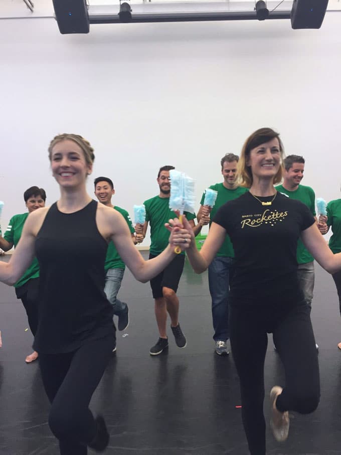 Swiffer dancing with the Rockettes