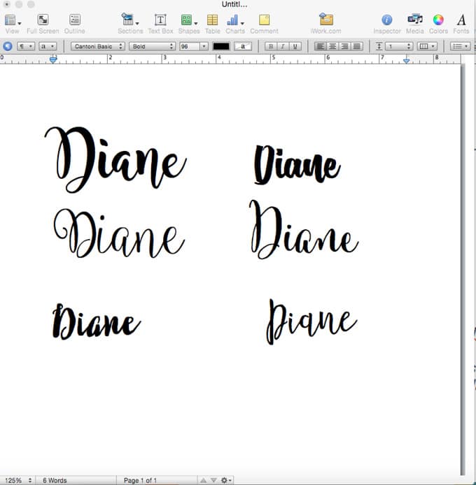 How to make DIY table place cards using pretty handwriting fonts