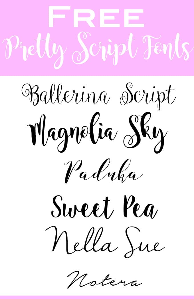 Free Pretty Handwriting Fonts