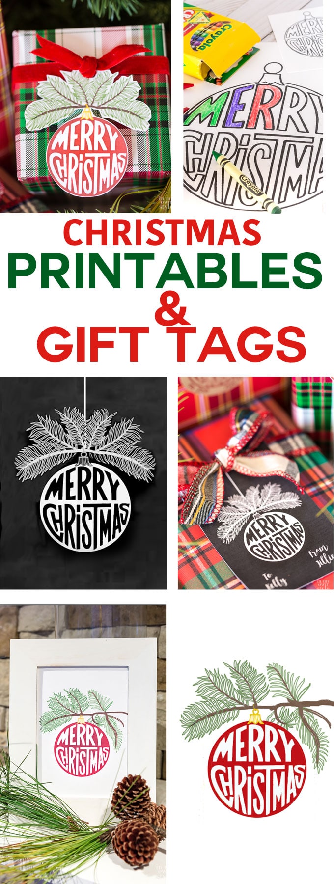 FREE Printable Christmas printables and gift tags to download and use for the holidays. 