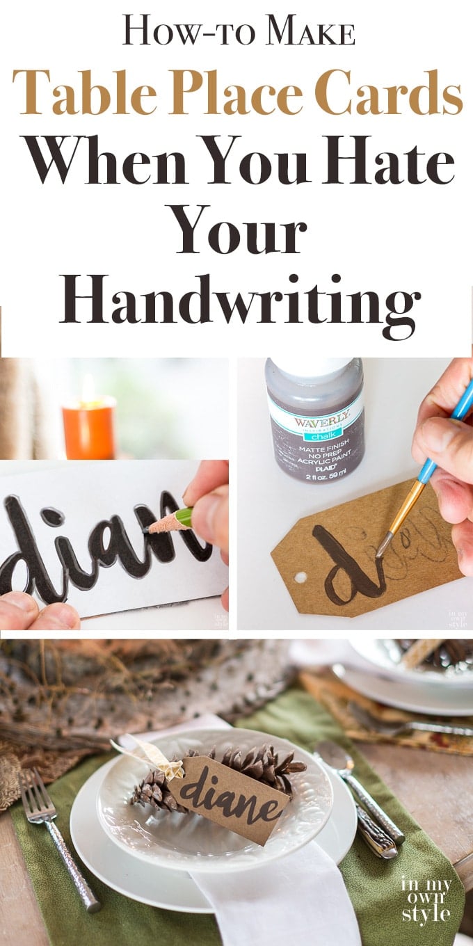 How to make table place cards and more printed items like labels and gift tags when you hate your handwriting.