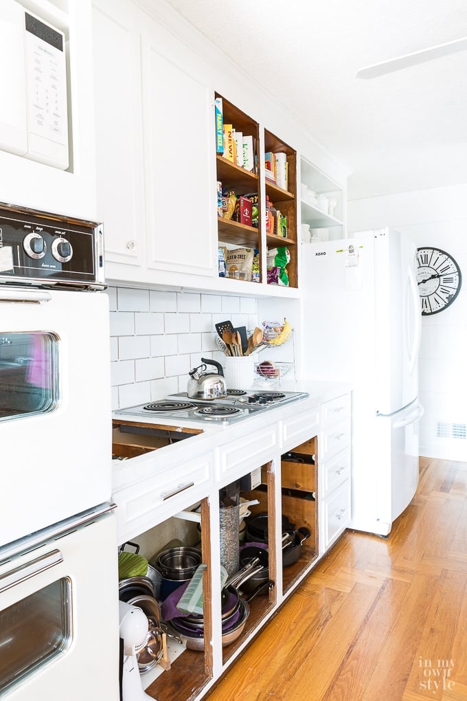 White kitchen makeover in progress