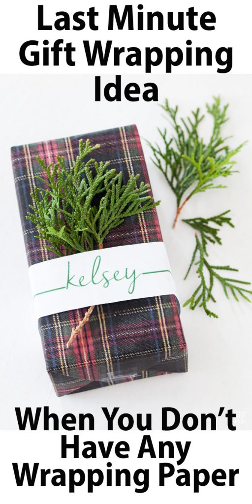 Last minute Christmas gift wrapping idea when you don't have any gift wrap to wrap a gift.