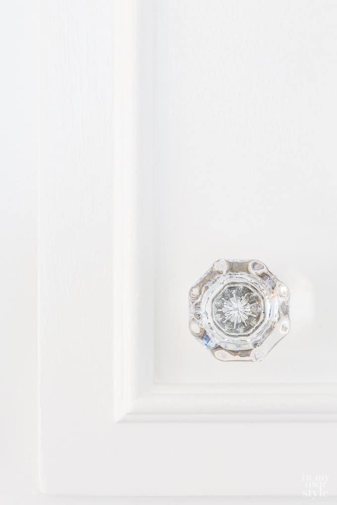 pretty cut glass kitchen cabinet knob