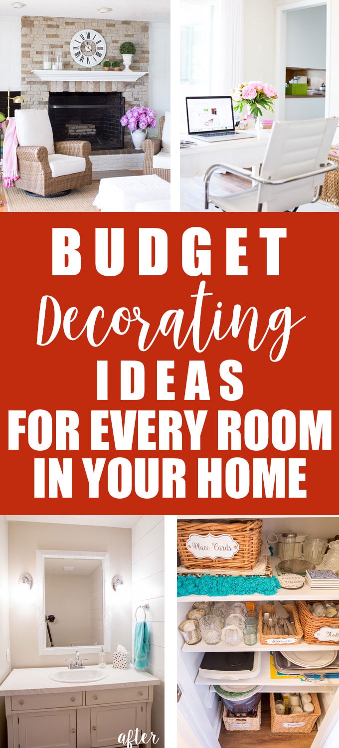 Budget decorating ideas for every room in a house. DIY budget decor.