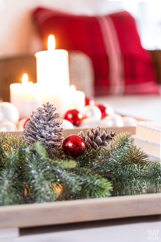 Christmas Candle decorating ideas for tables