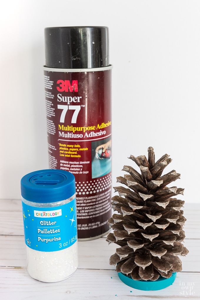 glittered pine cone crafts