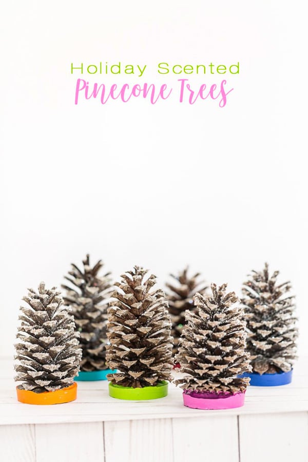 Pine cone crafts to make and give to hosteses, teachers, neighbors and more.