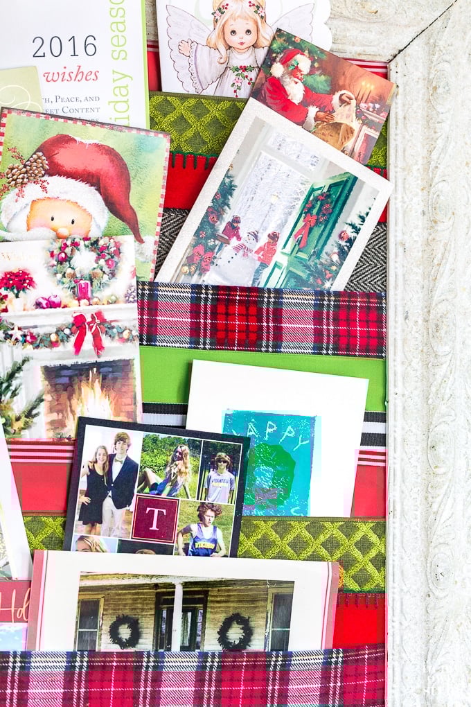 Holiday card holder to make to display Christmas cards