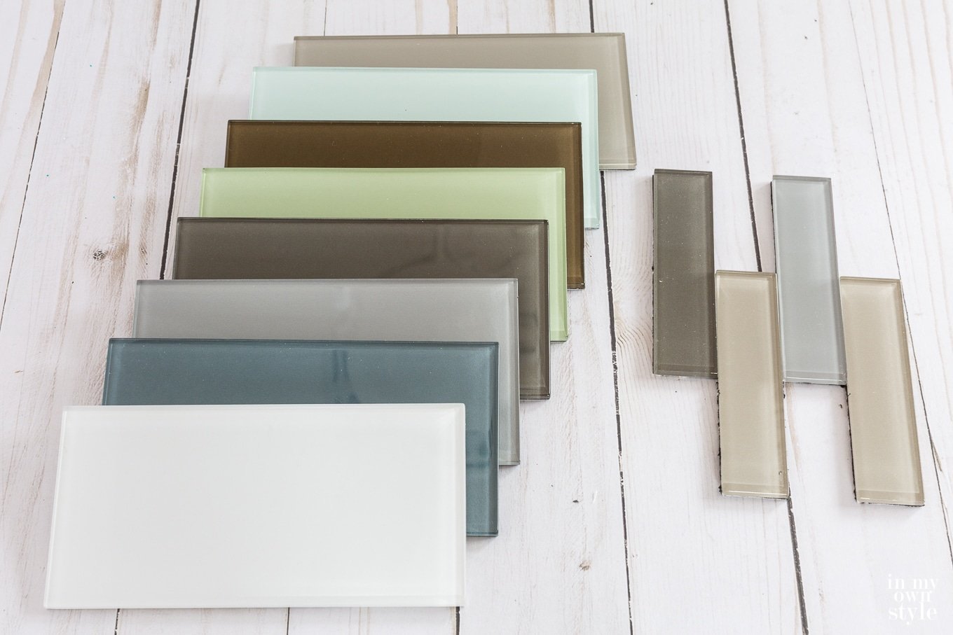 Aspect glass Subway tile color options