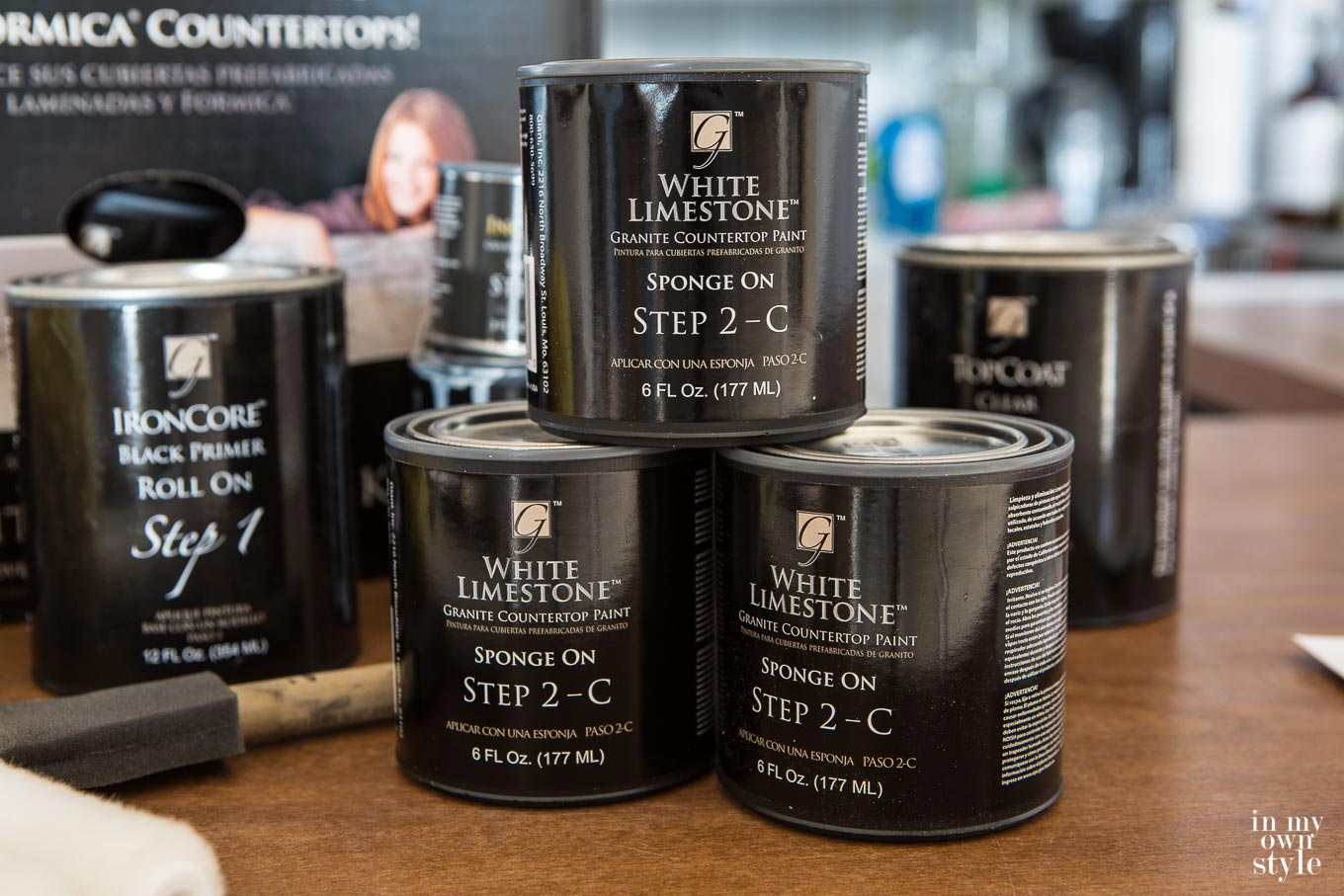 Countertop paint that looks like white marble