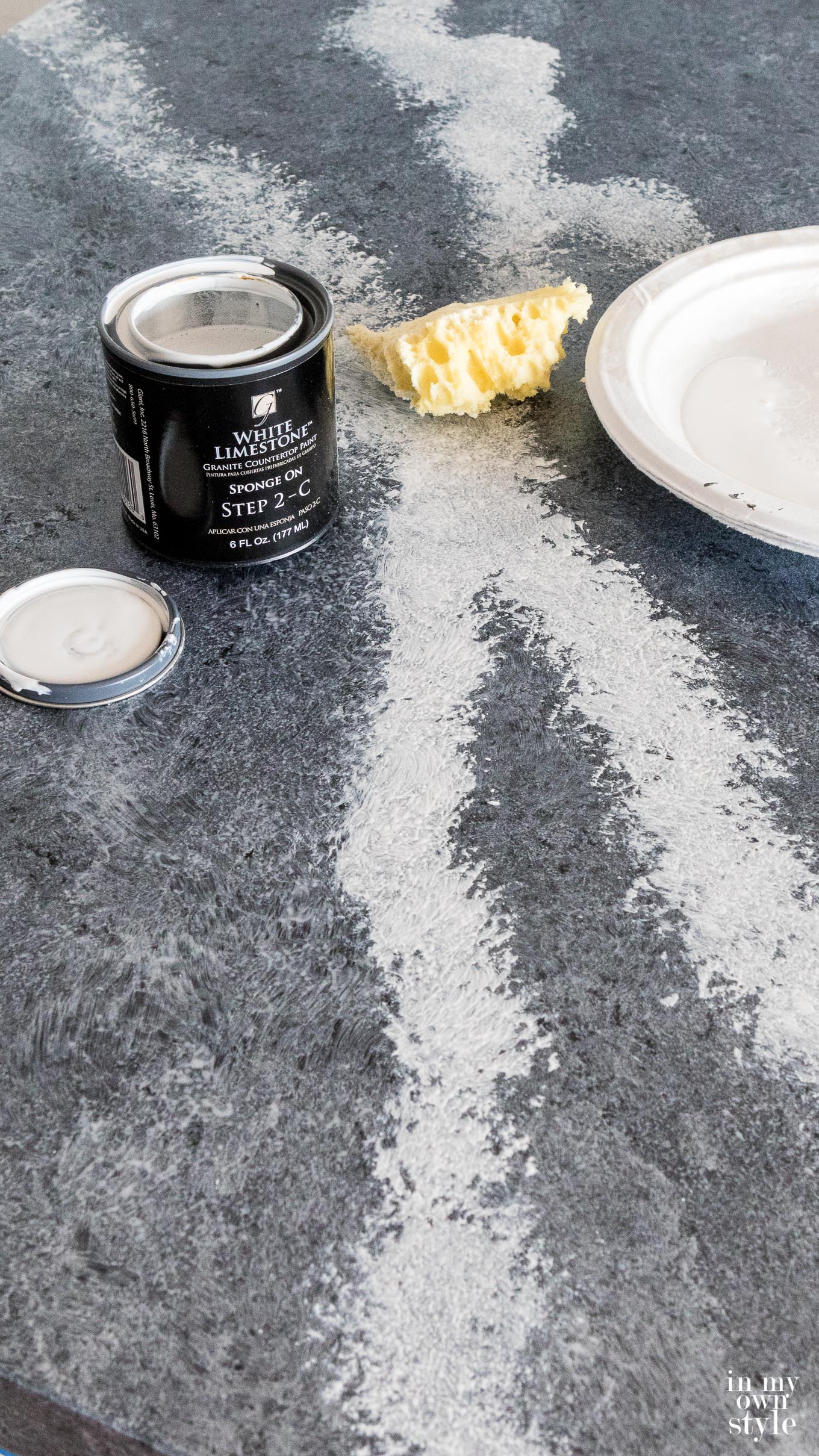 How to make painted marble veins in faux marble