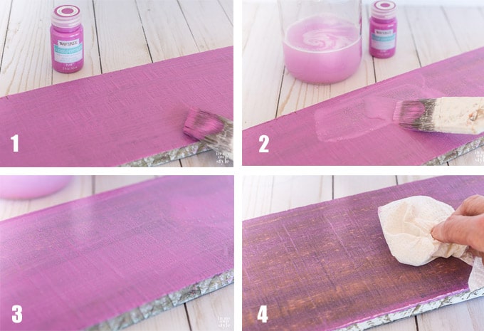 How to color wash wood with craft paint