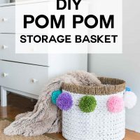 DIY Pom Pom Baskets to make for decorative storage and home organization.