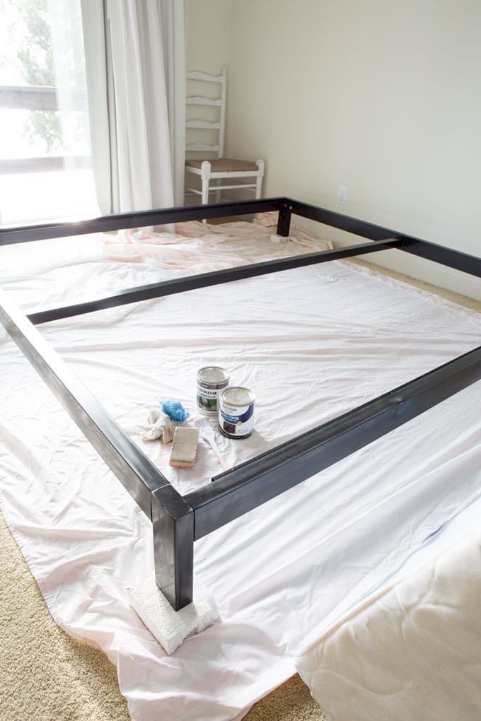 How to paint a metal bed frame