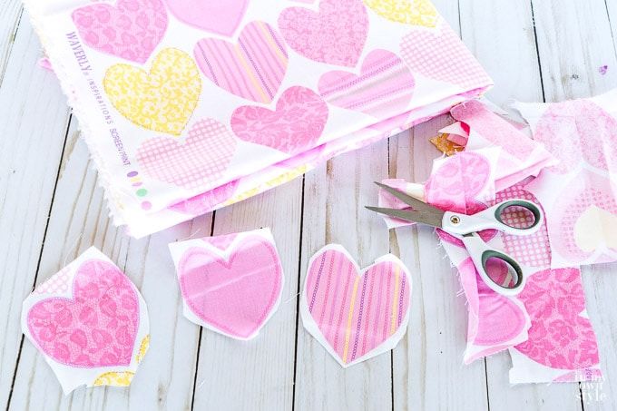 Valentine fabric for crafting