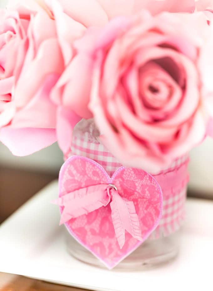 Valentine flower vase idea 