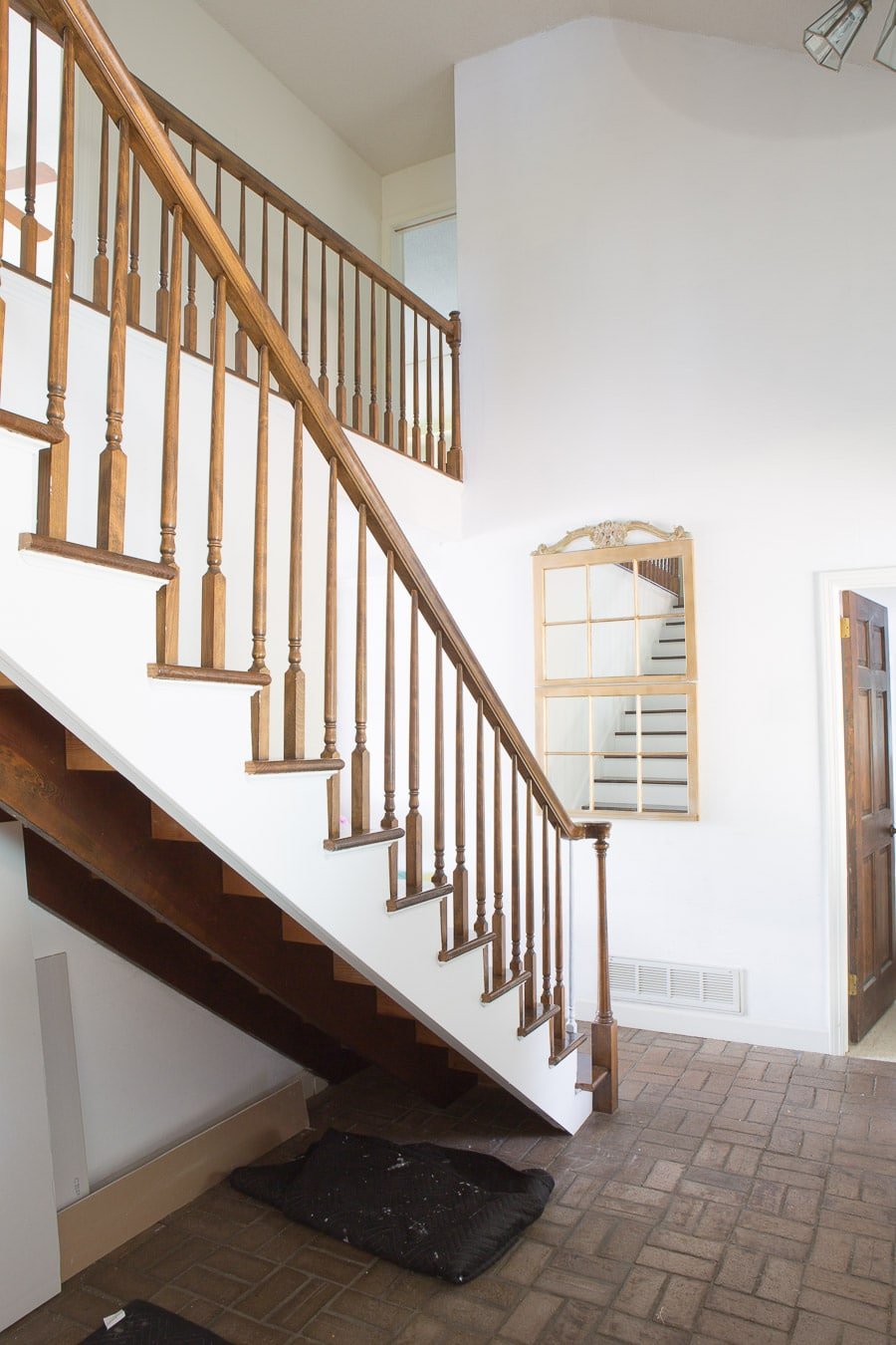 How to add a hidden closet under an open staircase